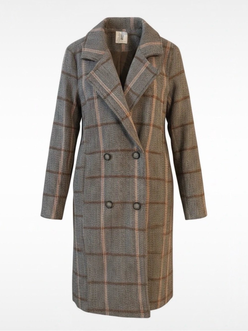 Altar’d State Plaid Long Trench Coat